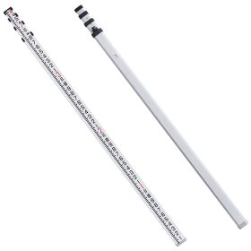VEVOR Measuring Rod 14-Feet/8ths 4 Sections Telescopic Grade Rod 1/8in w/ Bag