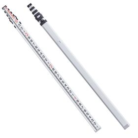 VEVOR Measuring Rod 18-Feet/10ths 6 Sections Telescopic Grade Rod 1/10ft w/ Bag