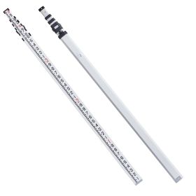 VEVOR Measuring Rod 20-Feet/10ths 6 Sections Telescopic Grade Rod 1/10ft w/ Bag