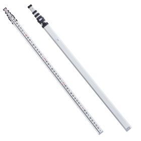 VEVOR Measuring Rod 25-Feet/10ths 6 Sections Telescopic Grade Rod 1/10ft w/ Bag
