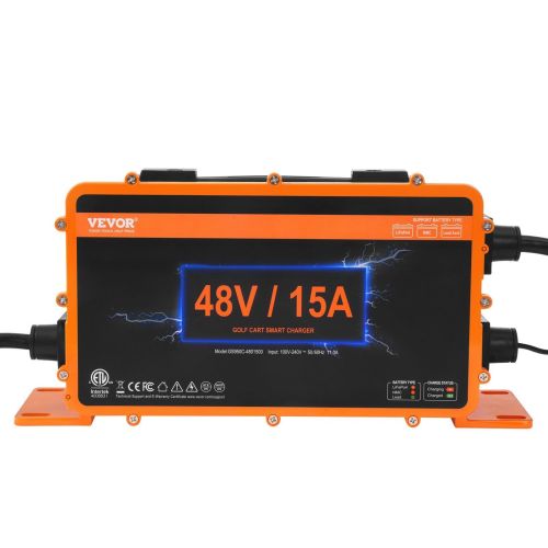 VEVOR 48 Volt Golf Cart Battery Charger, 15 AMP, Smart Battery Charger with RXV Plug