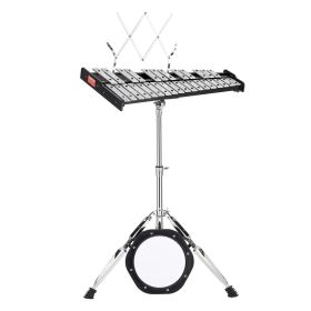VEVOR 30 Note Glockenspiel Xylophone Bell Kit, Professional Percussion Instrument Set with Mallets, Drum Sticks, Music Stand, 8" Practice Pad
