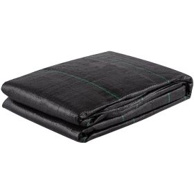 VEVOR Geotextile Fabric, 12.5 x 30 ft 3.5oz Woven PP Driveway Drain Cloth w/ 600lbs Tensile Strength, Heavy Duty Underlayment for Soil Stabilizat