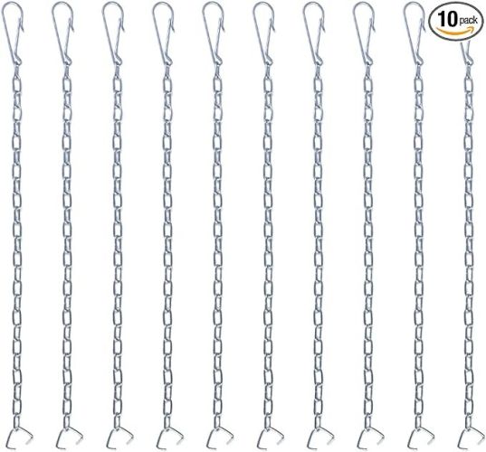 10 Pcs Toilet Handle Chain, Universal Toilet Stopper Flapper Chain Replacement Kit, Stainless Steel Toilet Flush Flapper Arm Lift Chain For Most