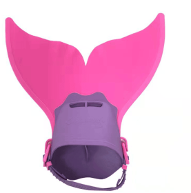 Adjustable Swim Fin Diving Monofin Swimming Foot Flipper Mono Fin (Color: Pink)