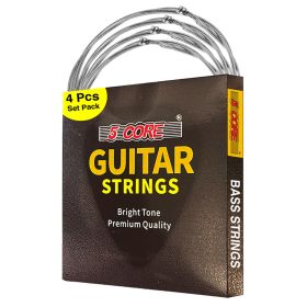 5 Core Bass Electric Guitar Strings | Pure Nickel Guitar String Gauge .010-.048 | Rich, Full Tonal Spectrum String (6 String Set) - GS EL BSS (Quantity: 4PCS)